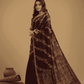 Matka Silk Jamdani Saree With Wine Purple - 027 - indeloom