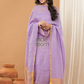 Linen Jamdani Unstitched 2-Piece Kurti  |  Plum Purple