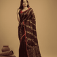 Matka Silk Jamdani Saree With Wine Purple - 027 - indeloom