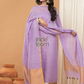 Linen Jamdani Unstitched 2-Piece Kurti  |  Plum Purple