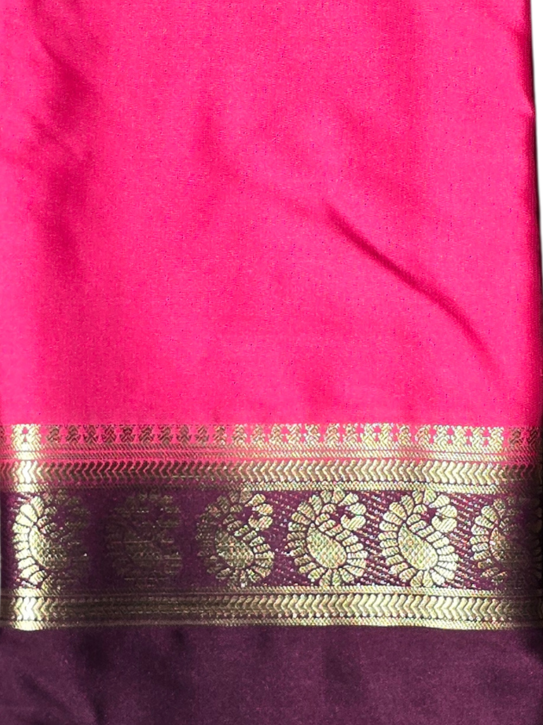 Classic Mysore Silk Saree  |  Rani Pink