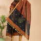 Saddle Brown | Handloom Jamdani Linen Unstitched 2-Piece Kurti