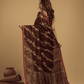 Matka Silk Jamdani Saree With Wine Purple - 027 - indeloom