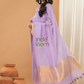 Linen Jamdani Unstitched 2-Piece Kurti  |  Plum Purple