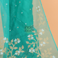 Silk Jamdani Saree With Burgundy Aqua Blue - 156