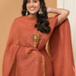 Rust Orange color Jamdani 2-Piece Set Kurti & Dupatta (UNSTITCHED) - 162