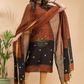 Saddle Brown | Handloom Jamdani Linen Unstitched 2-Piece Kurti