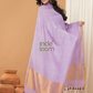Linen Jamdani Unstitched 2-Piece Kurti  |  Plum Purple