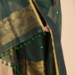 Dark Green Cotton Linen 2-Piece Set Kurti & Dupatta (UNSTITCHED) - 104