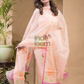 Papaya Orange Jamdani 2-Piece Set Kurti & Dupatta (UNSTITCHED) -673