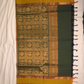Kanchi Cotton|Green & Leaf yellow/ brown