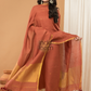 Rust Orange color Jamdani 2-Piece Set Kurti & Dupatta (UNSTITCHED) - 162