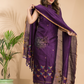 Wine Purple Cotton Linen 2-Piece Set Kurti & Dupatta (UNSTITCHED) - 003