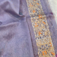 Pure Banarasi Exclusive Ektara Kora JAMDANI Tilfi saree  | Lavender Grey