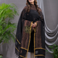 Coal Black Linen X Linen 2-Piece Set Kurti & Dupatta (UNSTITCHED) - 103