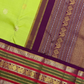 Handwoven Pure Gadwal Silk Saree  |  Parrot Green
