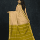 Pure Handloom Korvai Silk Cotton Saree in Golden Olive Elegance and rich cream - 146