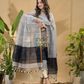 Pigeon Blue Sequin Jamdani 2-Piece Set Kurti & Dupatta (UNSTITCHED) -696
