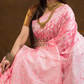 Chanderi Cotton Ethnic Motifs Saree | Rose Pink