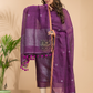 Plum Purple | Handloom Jamdani Linen Unstitched 2-Piece Kurti