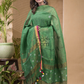 Teal Green Jamdani 2-Piece Set Kurti & Dupatta (UNSTITCHED) -614