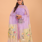 Light Purple Muslin Jamdani 2-Piece Set Kurti & Dupatta (UNSTITCHED) - 081