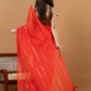 Pure Handloom Mul Cotton Saree | Scarlet Red