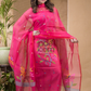 Peach Pink Jamdani 2-Piece Set Kurti & Dupatta (UNSTITCHED) -675