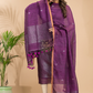 Plum Purple | Handloom Jamdani Linen Unstitched 2-Piece Kurti