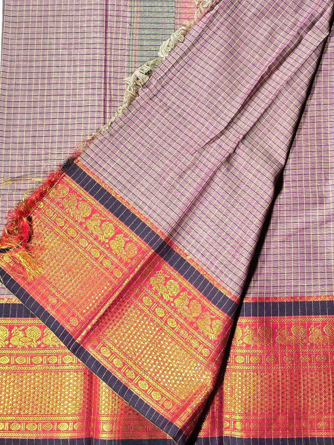 Narayanpet Cotton Saree - Lavender