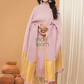 Linen Jamdani Unstitched 2-Piece Kurti  |  Blush Pink