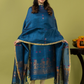 Handwoven Jamdani Linen Unstitched 2-piece Kurti | Teal Blue