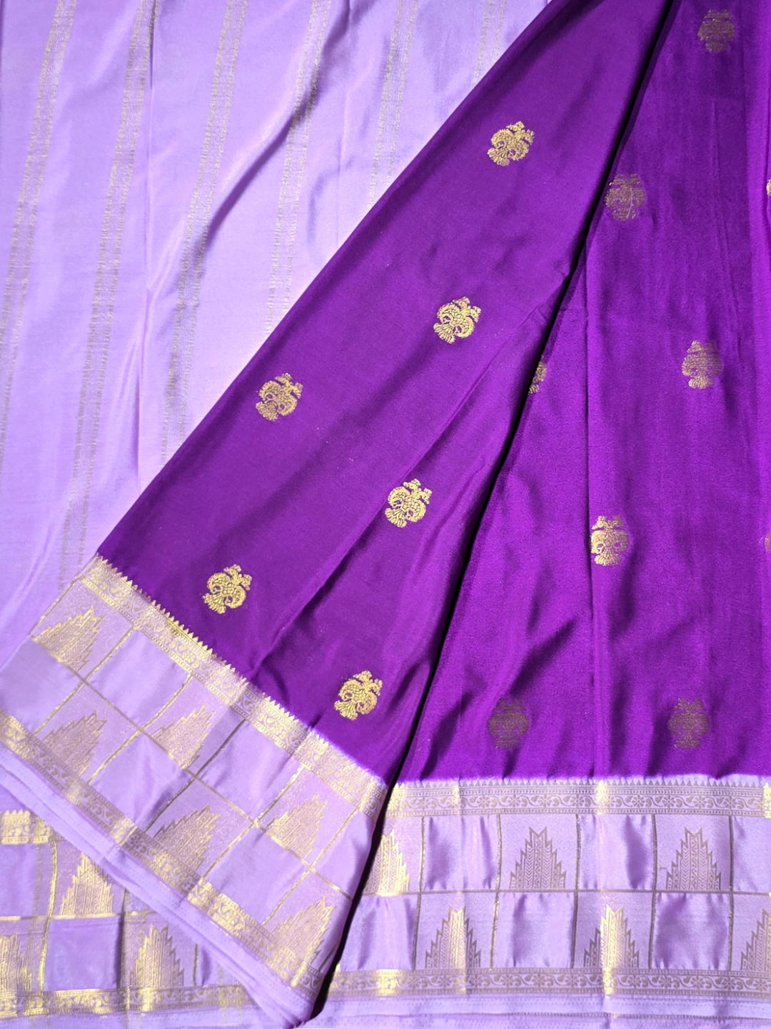 Classic Mysore Silk Saree  |  Purple
