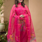 Peach Pink Jamdani 2-Piece Set Kurti & Dupatta (UNSTITCHED) -675