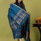 Handwoven Jamdani Linen Unstitched 2-piece Kurti | Teal Blue