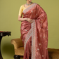 Fancy Blended Saree | Dusty Rose