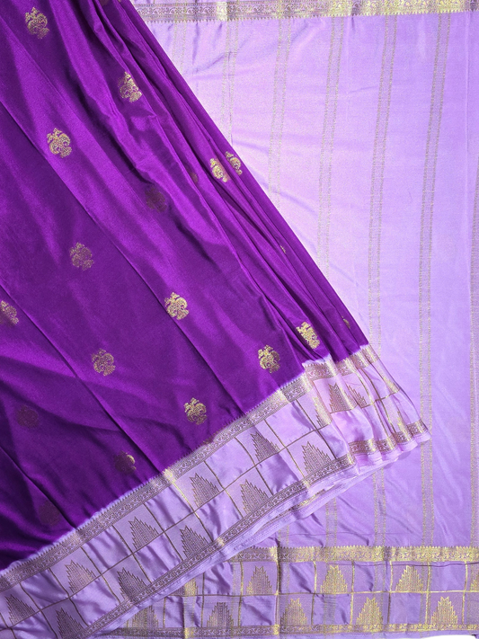 Classic Mysore Semi Silk Saree | Purple