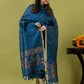 Handwoven Jamdani Linen Unstitched 2-piece Kurti | Teal Blue