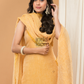 Honey Yellow | Handloom Jamdani Linen Unstitched 2-Piece Kurti