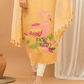 Honey Yellow | Handloom Jamdani Linen Unstitched 2-Piece Kurti