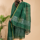 Pine Green Linen X Linen 2-Piece Set Kurti & Dupatta (UNSTITCHED) - 028