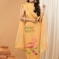 Honey Yellow | Handloom Jamdani Linen Unstitched 2-Piece Kurti