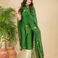 Jungle Green Mercerised Cotton Meenakari Motif 2-Piece Kurti & Dupatta (UNSTITCHED)-871