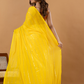 Pure Handloom Mul Cotton Saree | Bright Yellow