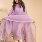 Baby Pink Cotton Linen 2-Piece Set Kurti & Dupatta (UNSTITCHED) - 105