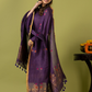 Handwoven Jamdani Linen Unstitched 2-piece Kurti | Aubergine Purple