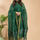 Pine Green Linen X Linen 2-Piece Set Kurti & Dupatta (UNSTITCHED) - 028