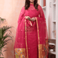 Imperial Red Paithani Jamdani 2-Piece Set Kurti & Dupatta (UNSTITCHED) -391 - indeloom