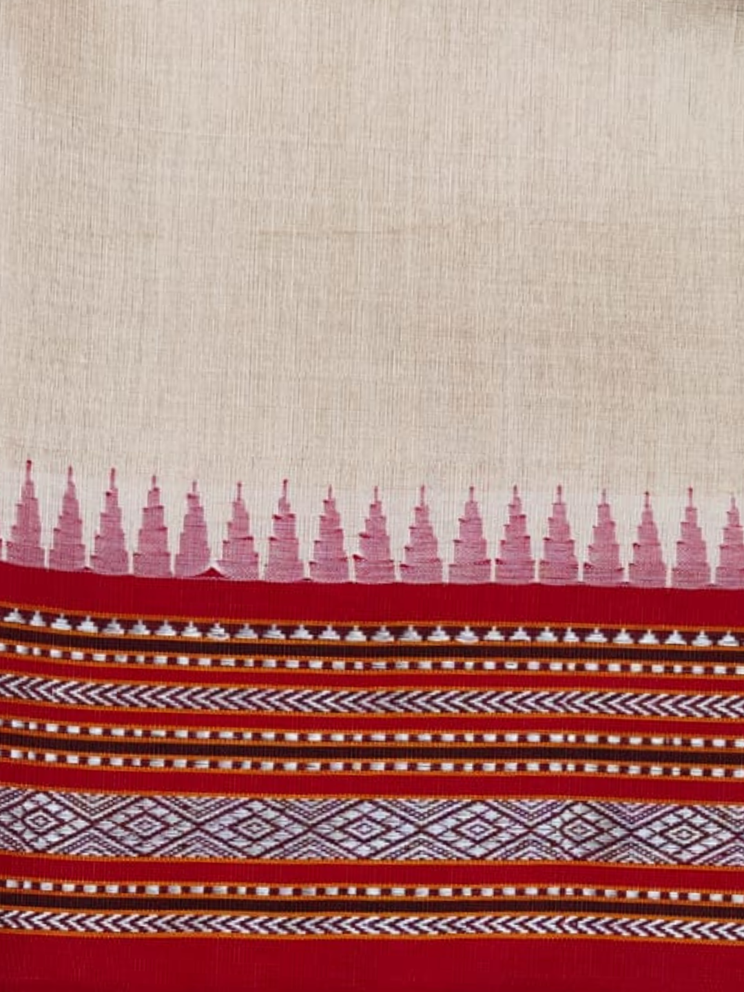 Handwoven Pure Vidarbha Tussar Silk Saree | Apple Red