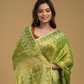 Tissue Silk Jamdani Saree Olive Green -043